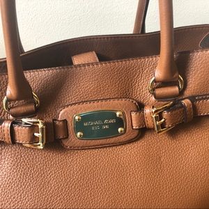 Michael Kors Hamilton Acorn Handbag, gold accents